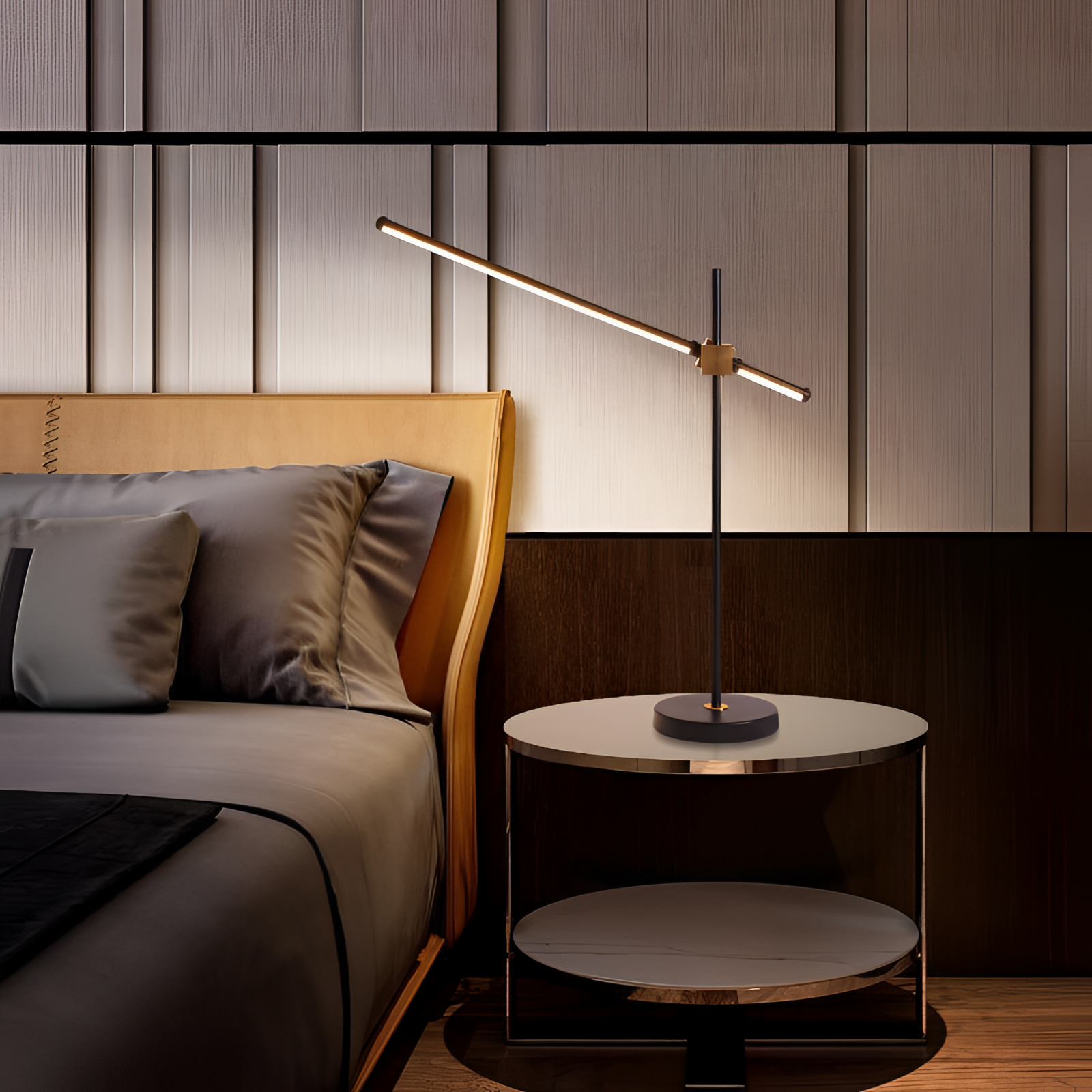 Bamboo Elegant Bamboo Fountain Table Lamp