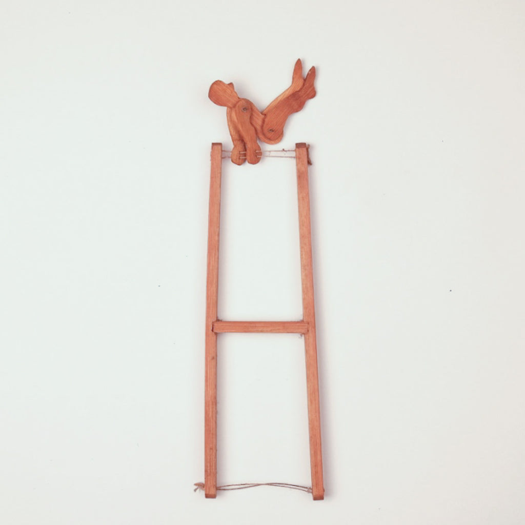 wooden acrobat toy