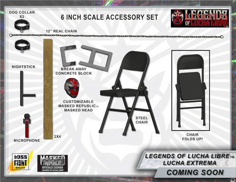 Legends Of Lucha Libre Premium Accessory Set Lucha Extrema Boss Fight Studio The Store