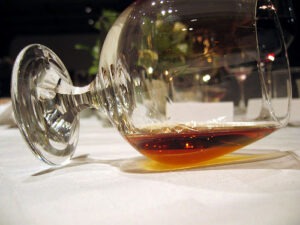 Brandy on its side