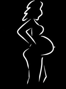 Pregnant Woman Illustration Silhouette