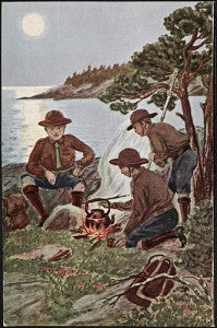 Drawing of Boy Scout troop