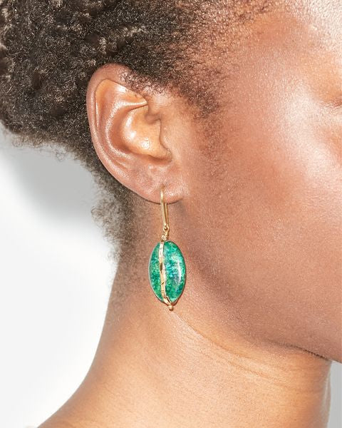 Isabel Marant Stones Earrings In Green