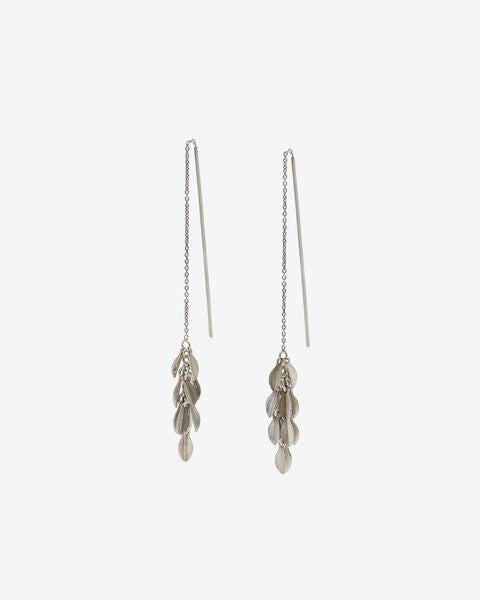Isabel Marant Metal Shiny Leaf Earrings In Metallic