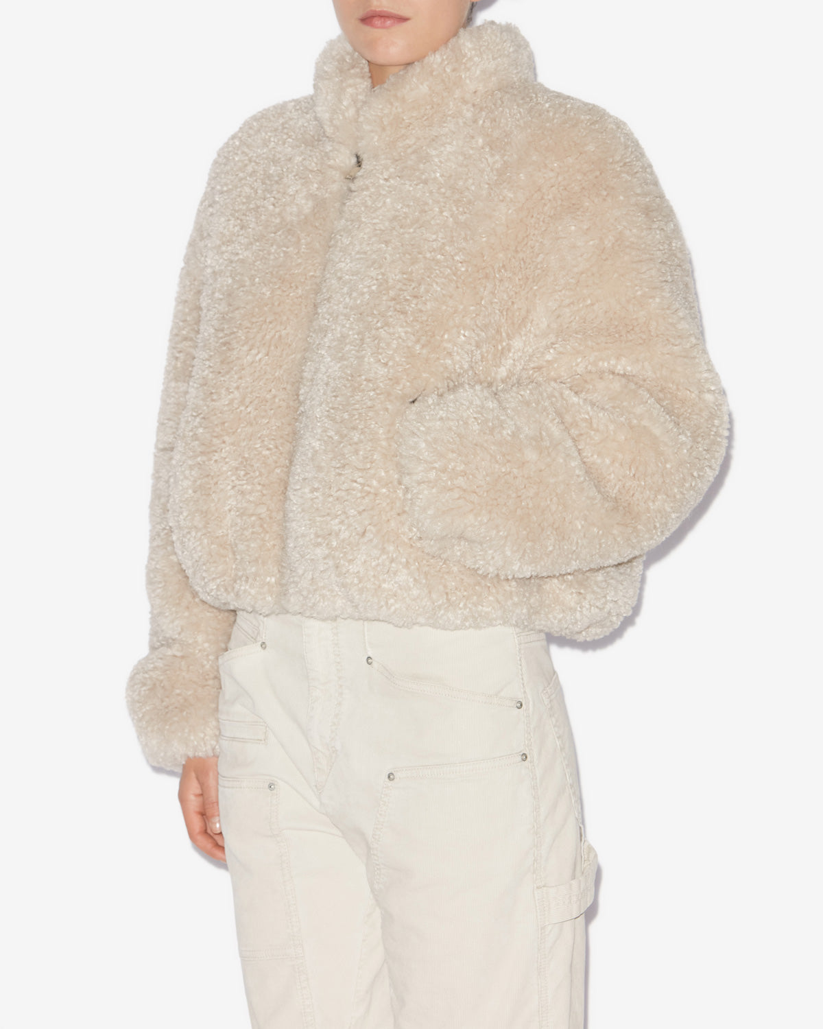 Isabel Marant Étoile Anasta Faux-fur Jacket In Ecru