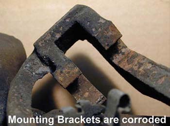 Rusted mounting brackets