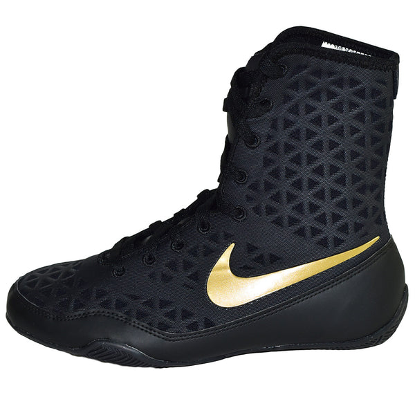 nike ko boxing shoes black and gold