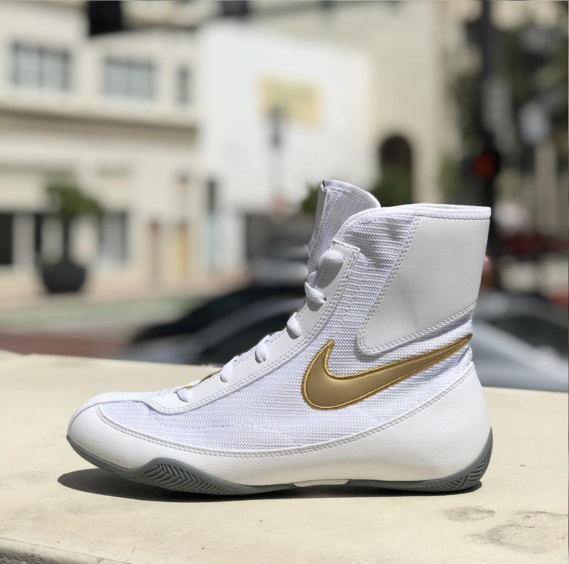 NIKE BOXING SHOES MACHOMAI VERSION 2 WHITE/GOLD – MSM FIGHT SHOP