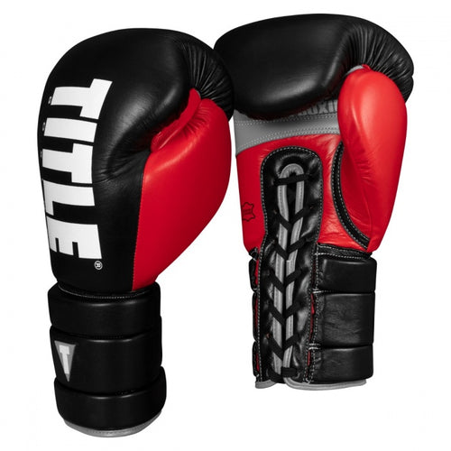 MSM Fight Shop  Winning Professional Lace Boxing Gloves - Black