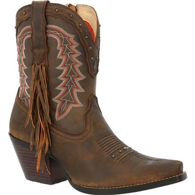 Crush by Durango Womens Roasted Pecan Bootie Western Boot