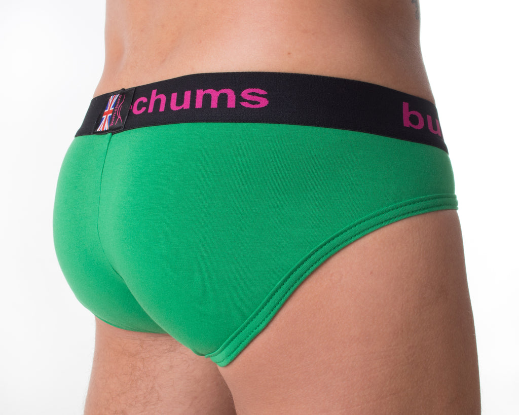 Bum Chums Basik Af Forest Brief Green Mens Underwear Bum Chums 0999