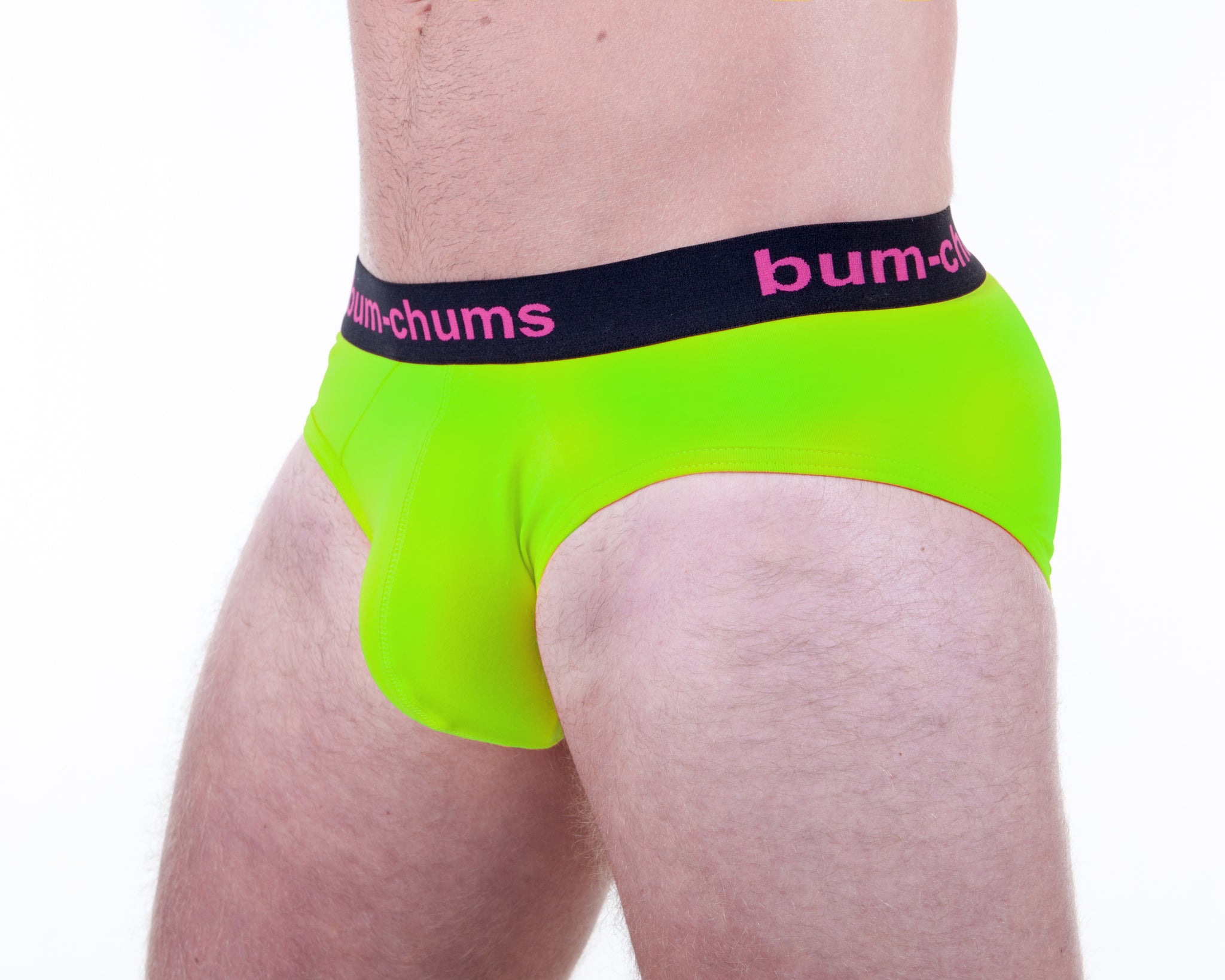Bum Chums Basik Af Zest Brief Bold Mens Underwear Lime Green Bum Chums British Brand 9800