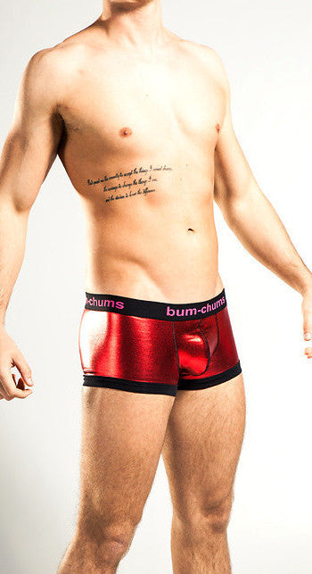 Bum Chums Mens Red Foil Underwear Hipster Bum Chums British Brand Mens Underwear 0336