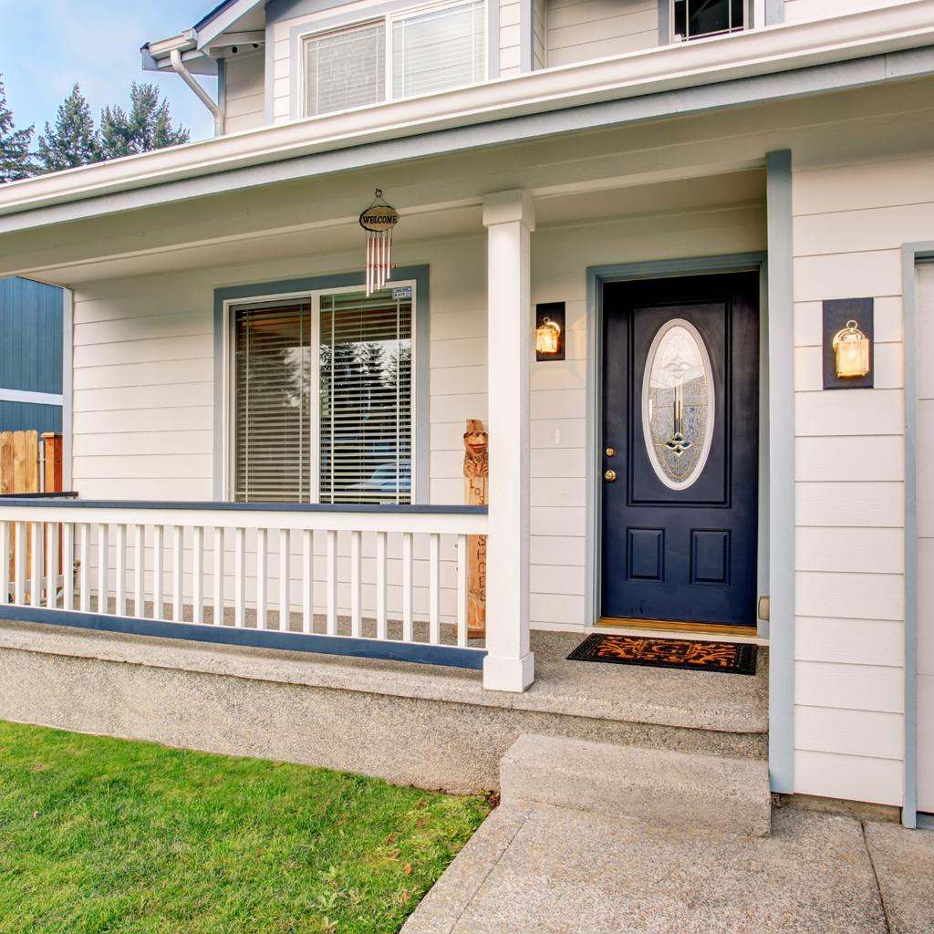 navy exterior front door