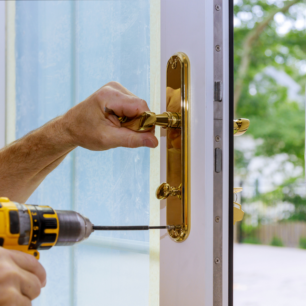 fixing hardware white door