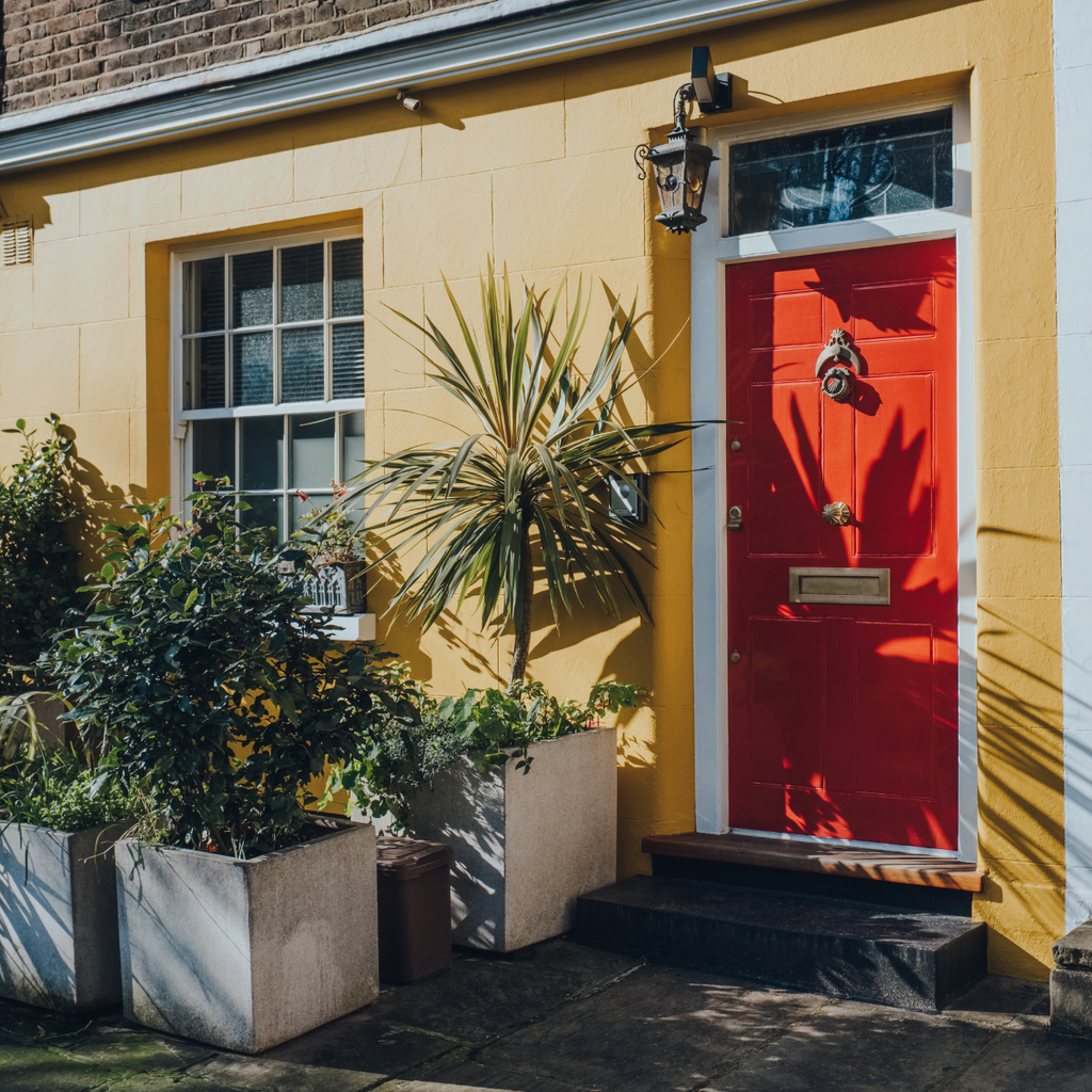 red exterior front door