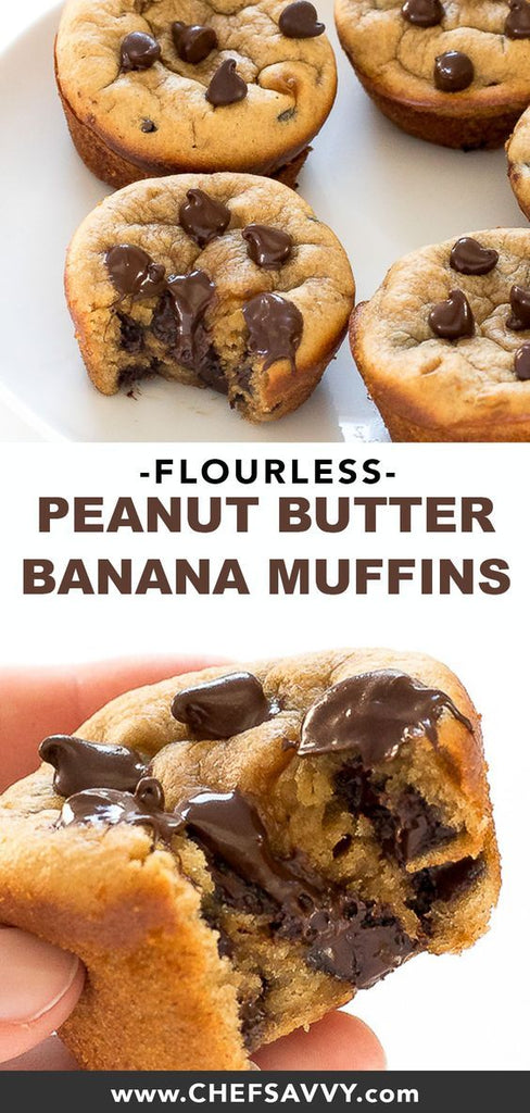 Flourless Peanut Butter Banana Muffins