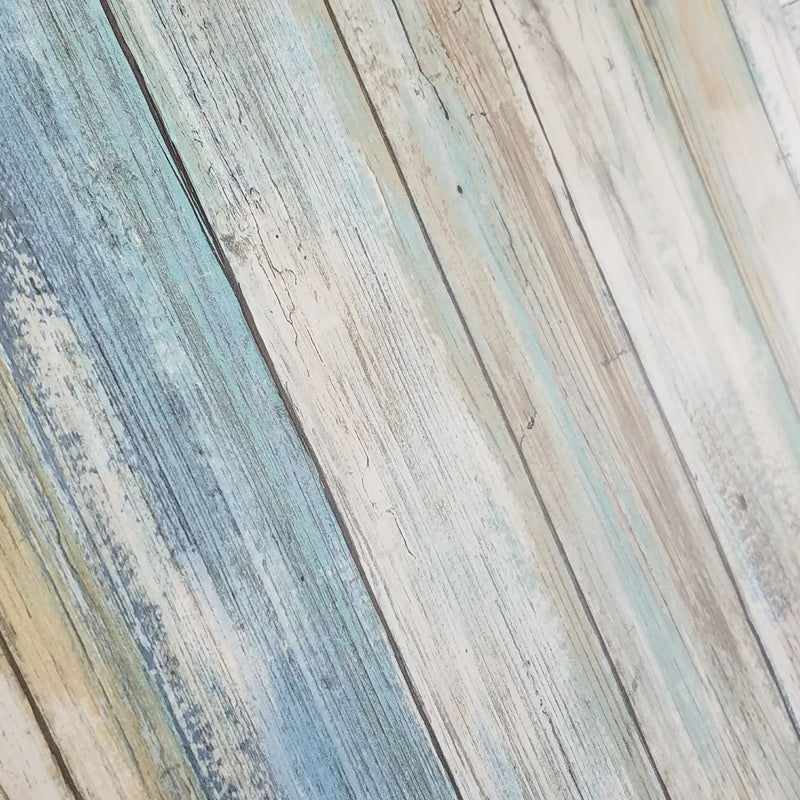 Blue Distressed Barnwood Plank Wood Peel and Stick ...