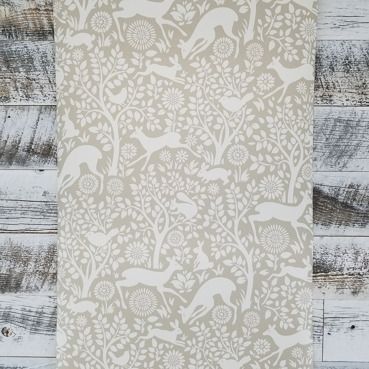 Brewster Anahi Neutral Tan Woodland Fauna Animal Wallpaper ...