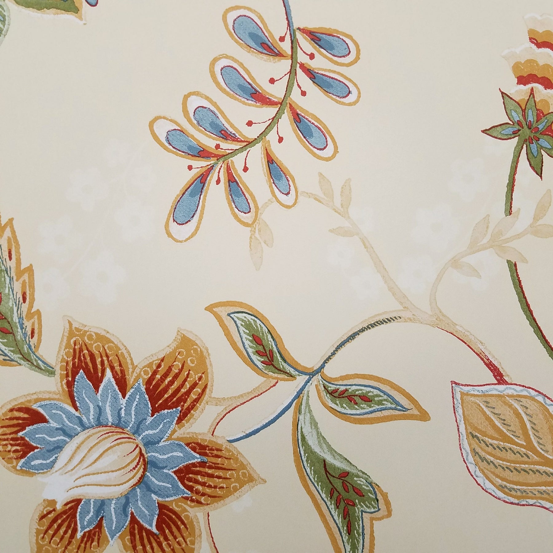 Norwall Jacobean Floral Vinyl Roll Wallpaper Covers 56 sq ft GC29831   The Home Depot