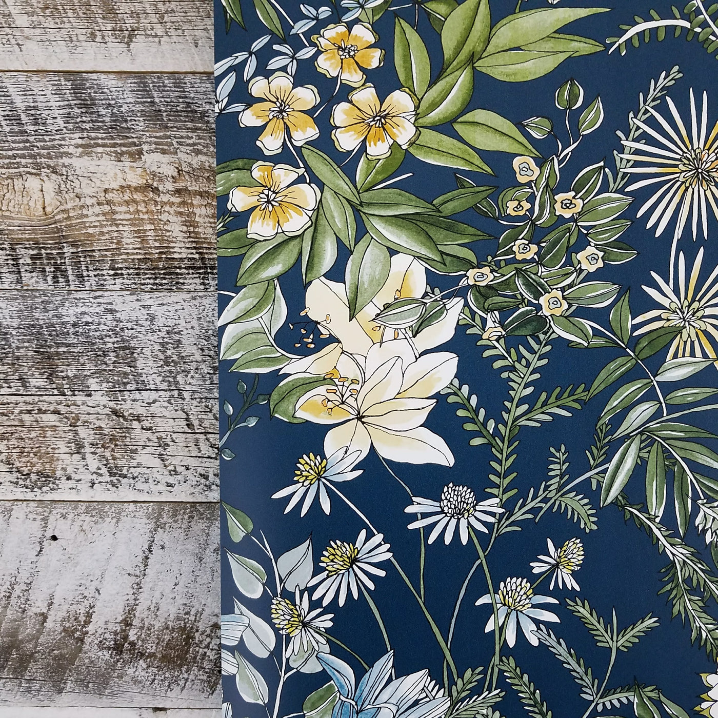 A Street Prints Full Bloom Navy Blue Floral Wallpaper – D. Marie Interiors