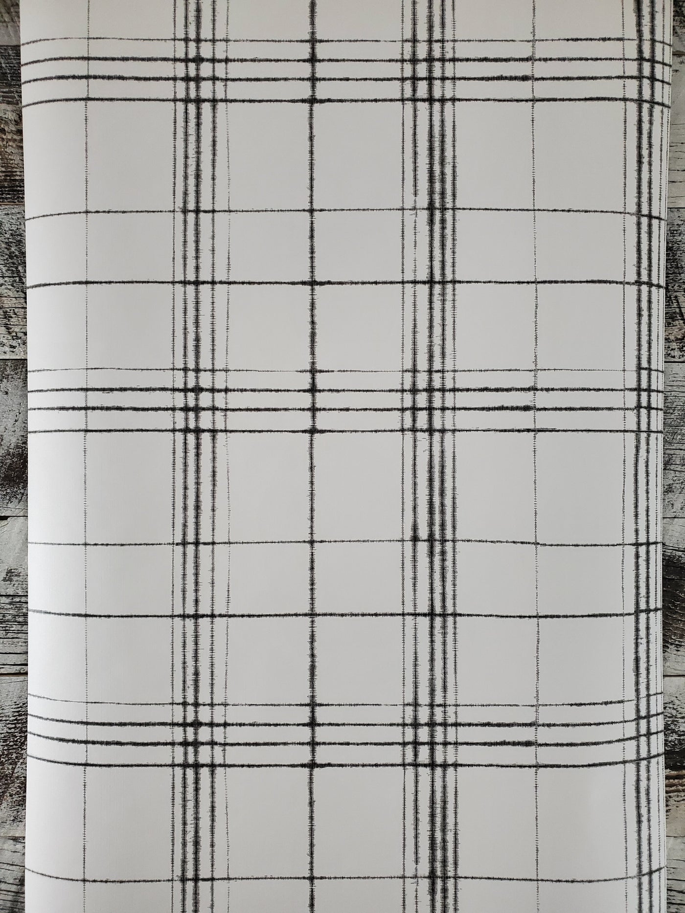 York Farmhouse Plaid Black and White Wallpaper | FH4016 – D. Marie