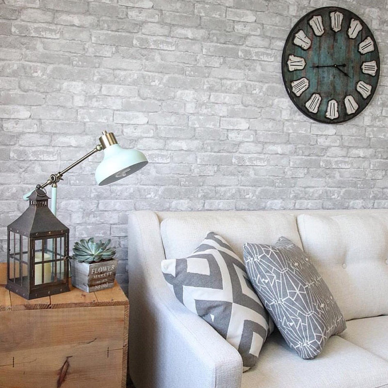 Wallpops Gray Brick Peel and Stick Wallpaper | NU1653 – D. Marie Interiors