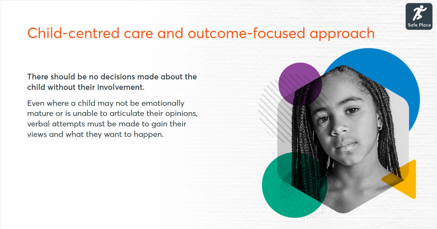Safeguarding Everyone L3-Refresher Course example child centred care and outcome focused approach