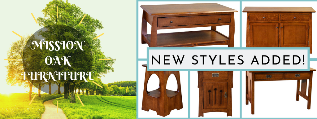 New solid quarter sawn oak mission / arts and crafts style furniture