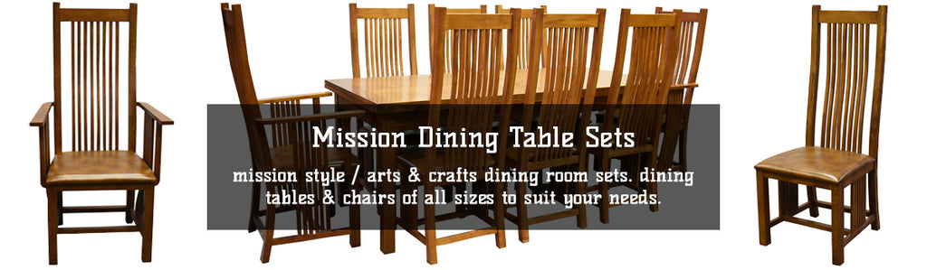 Mission Style Oak Dining Table Sets 