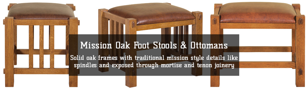 Mission Oak Foot Stools & Ottomans with Free Shipping