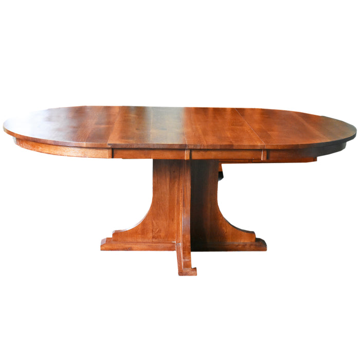 round dining table with 2 leaves