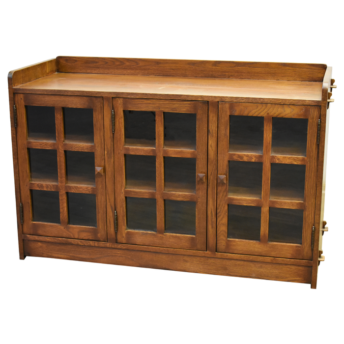 Mission Oak 3 Door Console - Walnut (W1) — Crafters and 