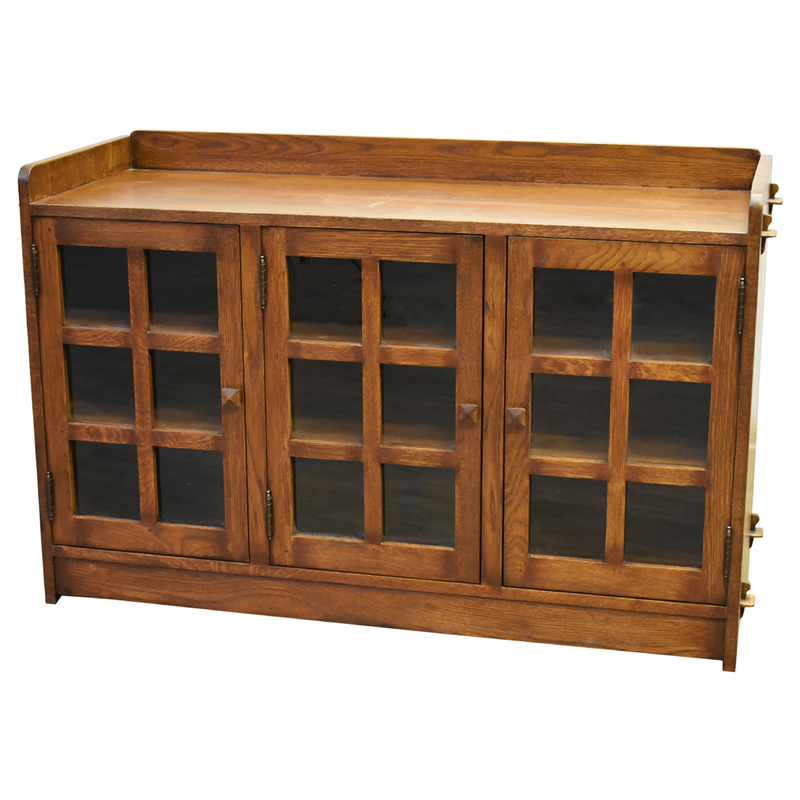 Mission Oak 3 Door Console