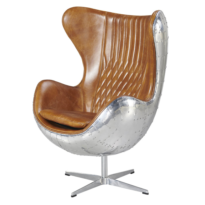 egg chair metal back