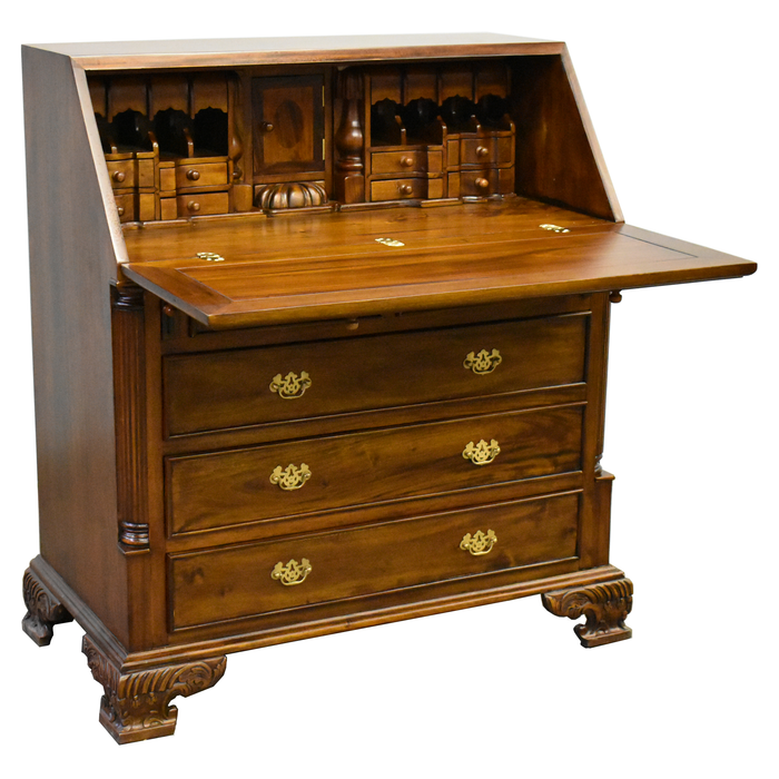 Legacy 5 Drawer Secretary Desk - Light Brown Walnut — Crafters and Weavers