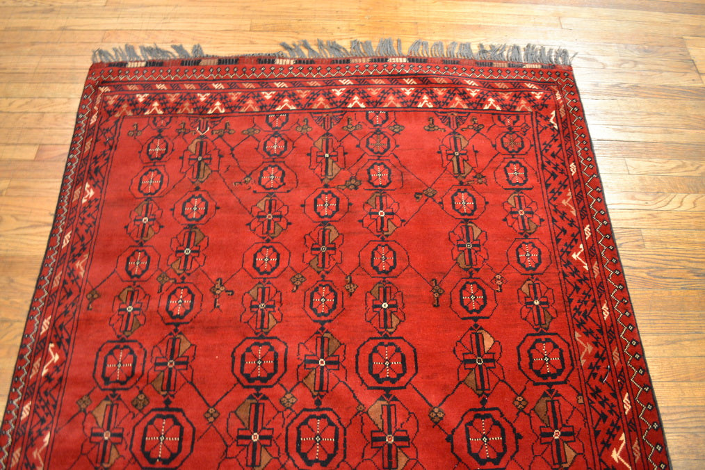 Tribal Unkhoi Oriental Rug 4'8" x 6'4" - Crafters and Weavers