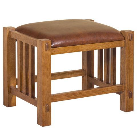 Mission Oak Foot Stool - Wide Spindles (2 Colors Available) — Crafters and  Weavers