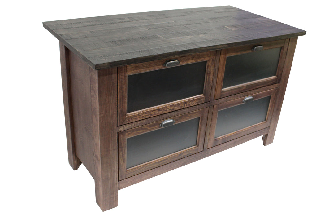 Emerson Kitchen Island Rustic Walnut Crafters And Weavers