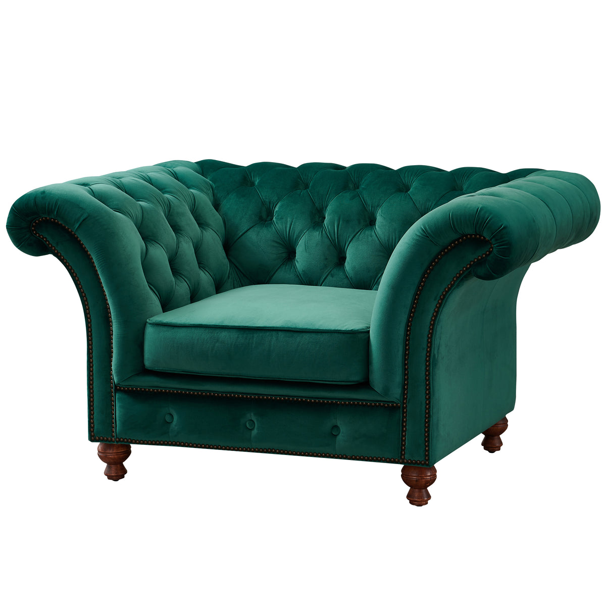 Contemporary Chesterfield Velvet Modern Jewel Colored Arm Chair ...