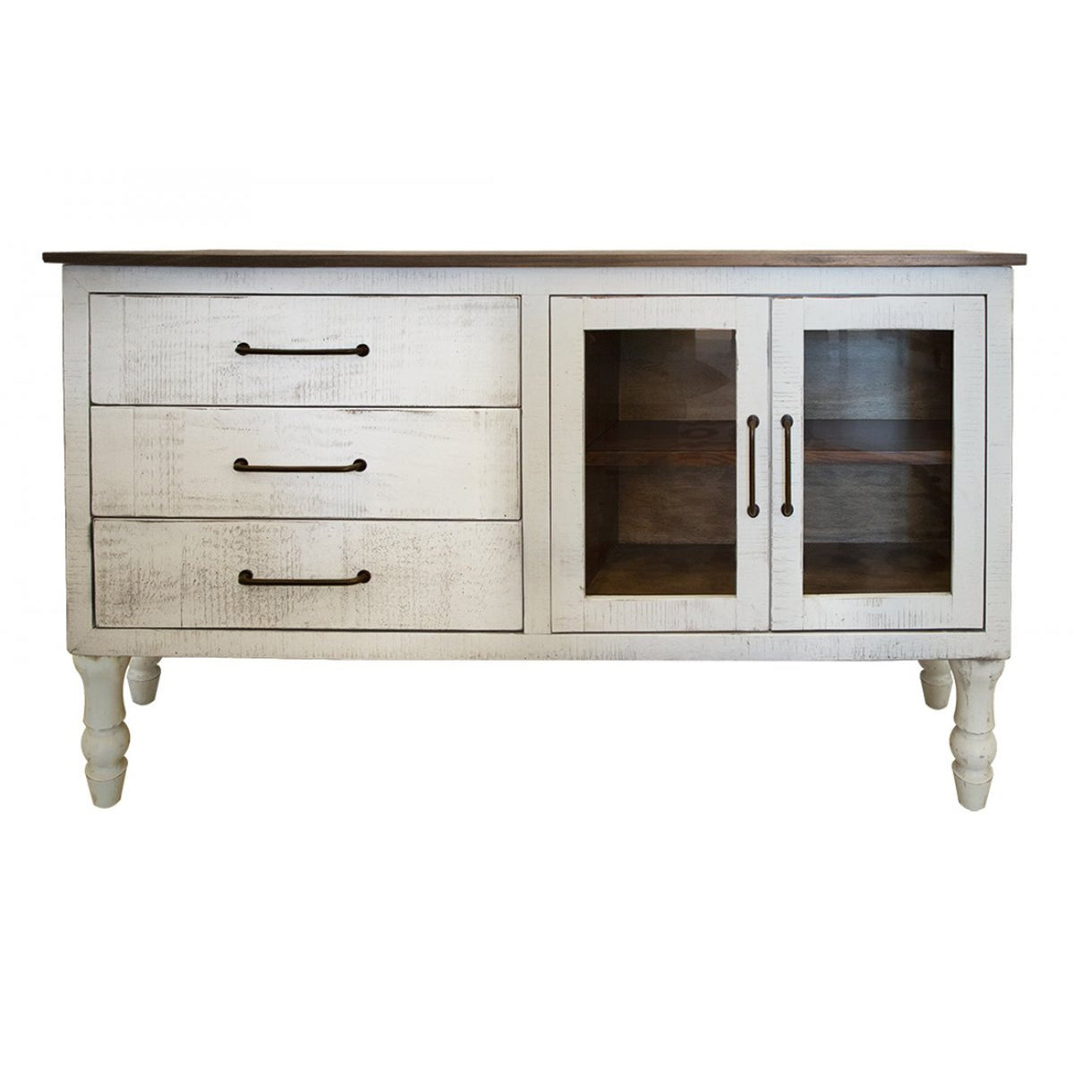 white farmhouse buffet server