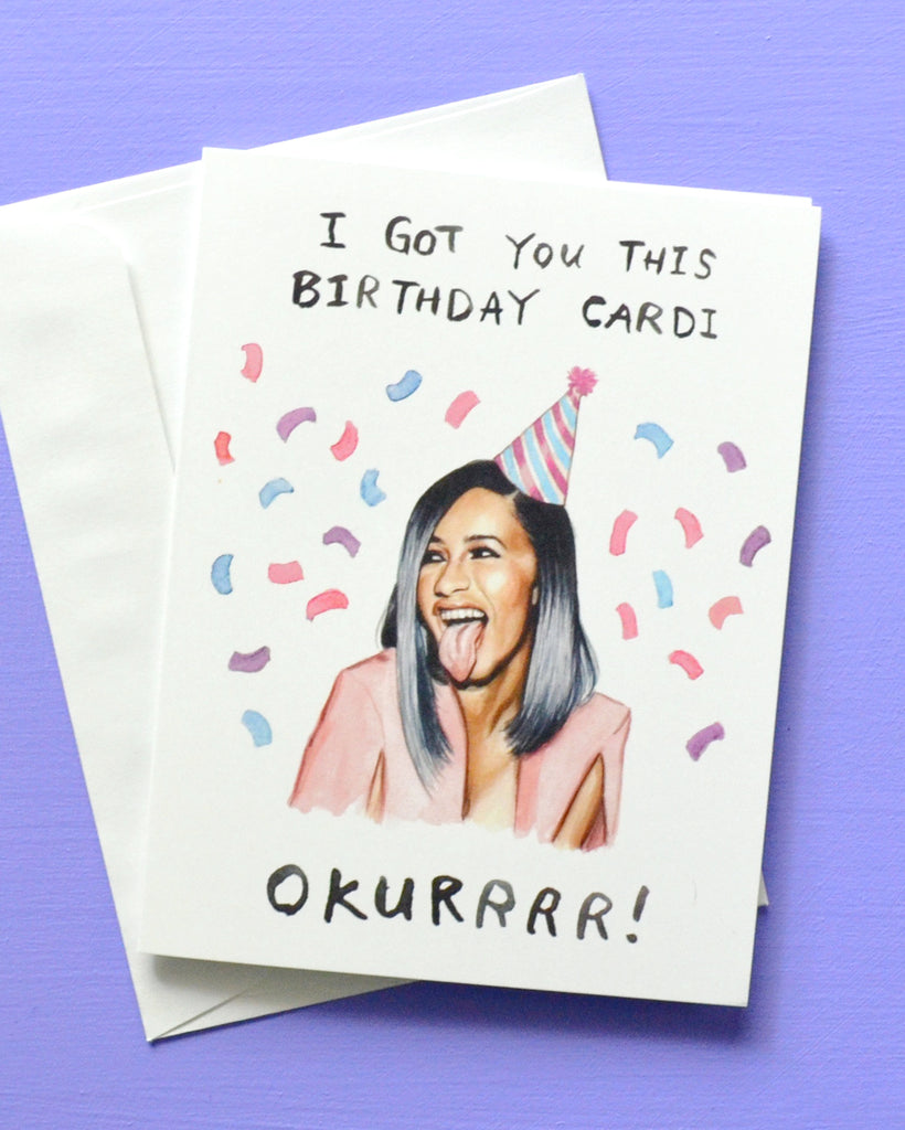 cardi b birthday card