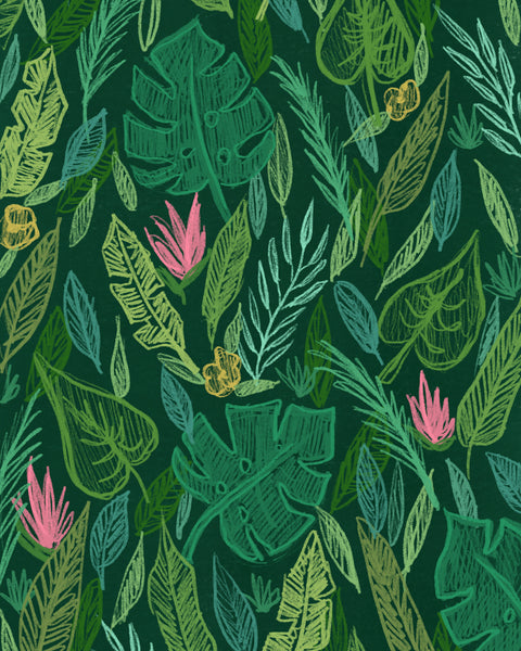 Get Lost Tropical Leaf Pattern - Stereogram Poster – Heather Buchanan