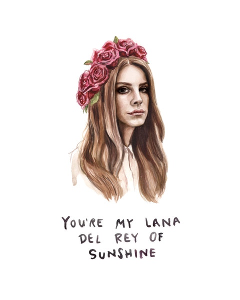 Lana Del Rey of Sunshine - Lana Del Rey Illustration Print
