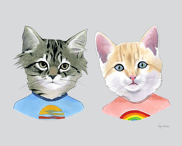 heerlijkheid metalen honderd Cat Art Print - Kitten Duo – Berkley Illustration