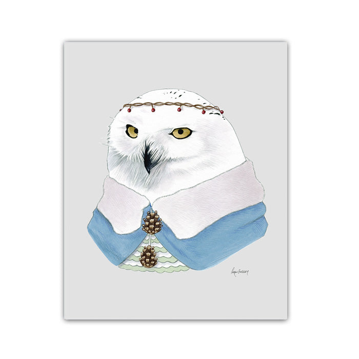 Owl Art Print Snowy Owl Berkley Illustration