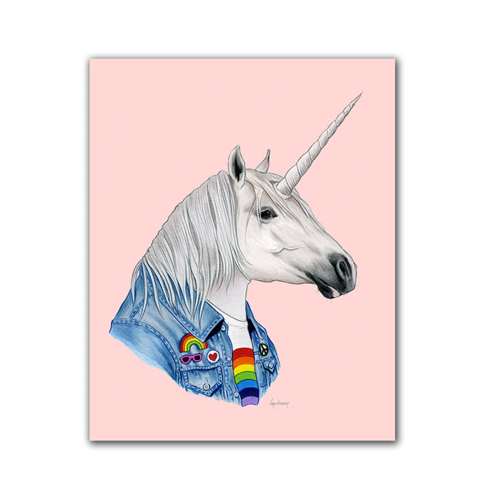 unicorn art print berkley illustration