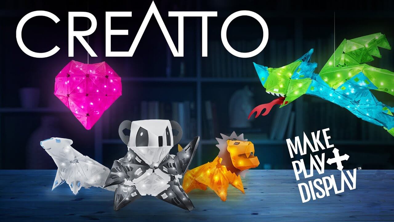 Creatto sets displayed and lit up.