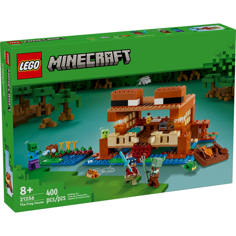 LEGO 21249 Minecraft The Building Box 4.0, Set 2in1 Build River Towers or  Cat Hut, with Alex, Steve, Creeper and Zombie Mobs Figures, Toys for Kids