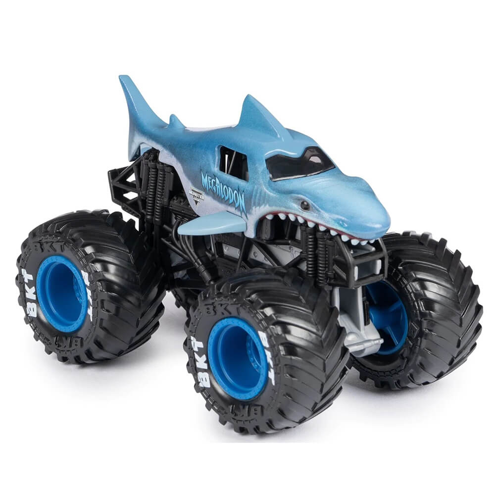Meccano Junior, Official Monster Jam Grave Digger Monster Truck STEM Model  Building Kit with Pull-back